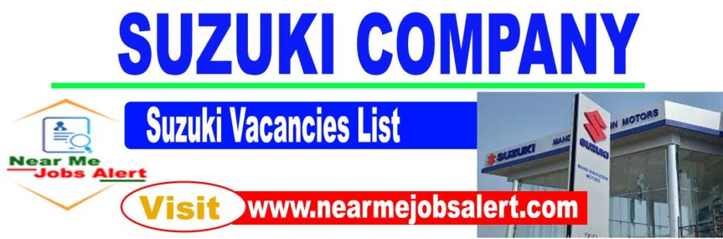 Suzuki Motor Jobs 2023 - Latest Advertisement Suzuki Jobs (Join Suzuki Careers)